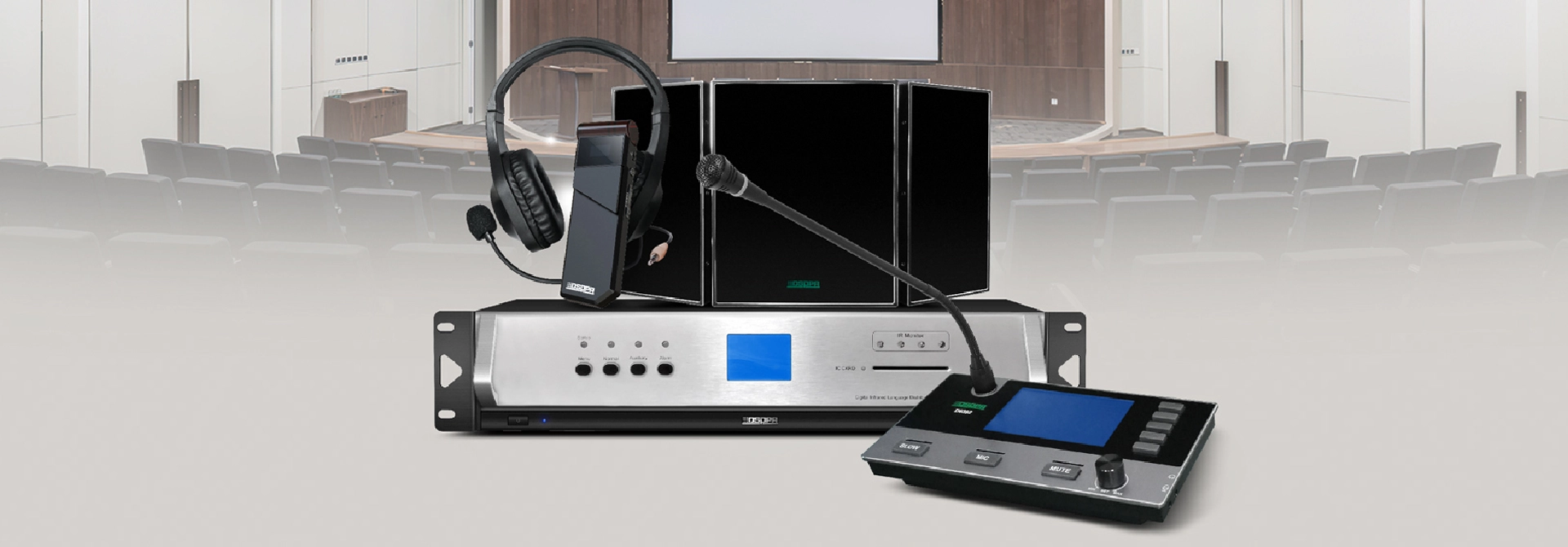 Digital Infrared Simultaneous Interpretation System for International Conferences D6391 - 翻译中...