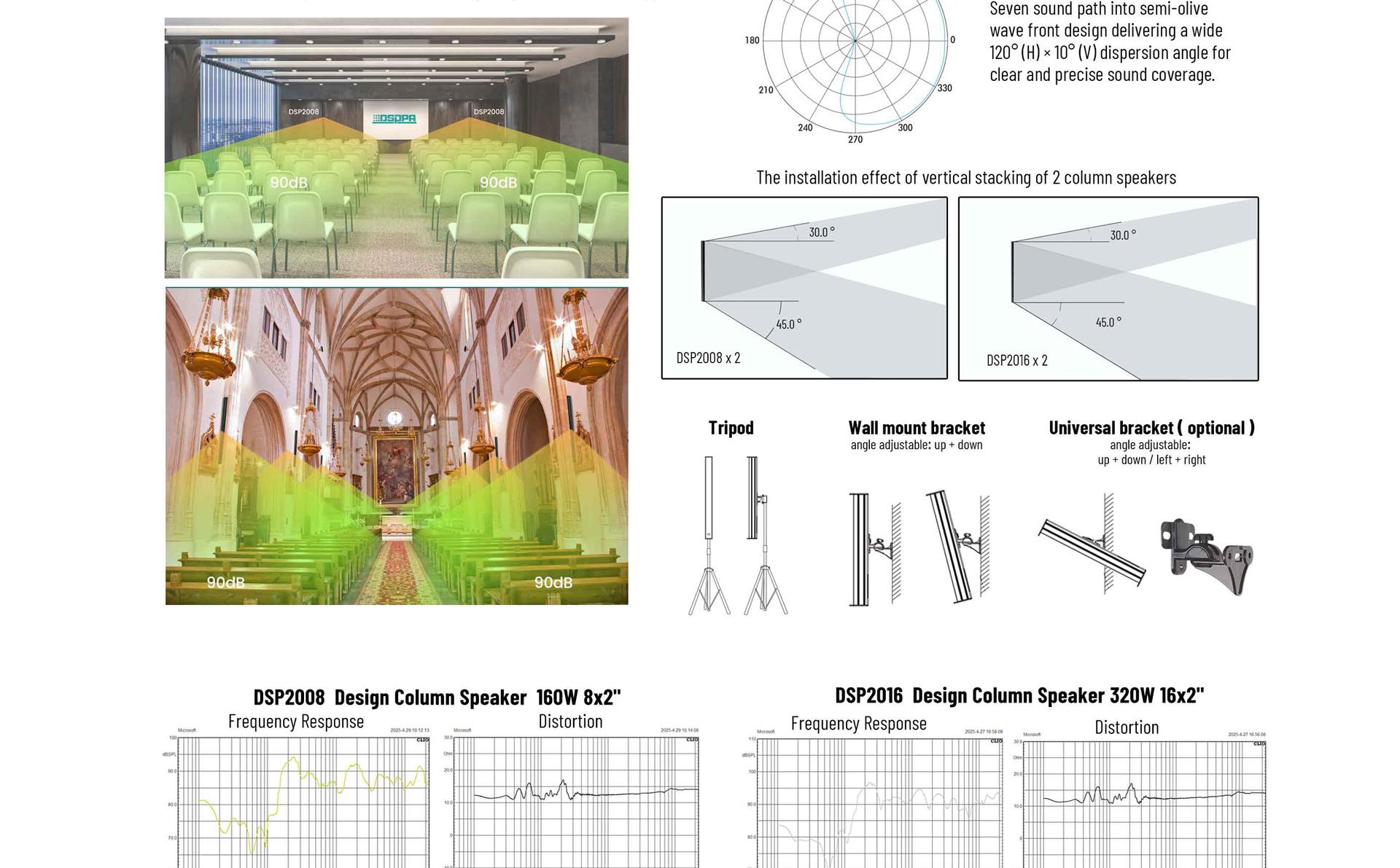320W Two-Way Array Column Speaker - 翻译中...