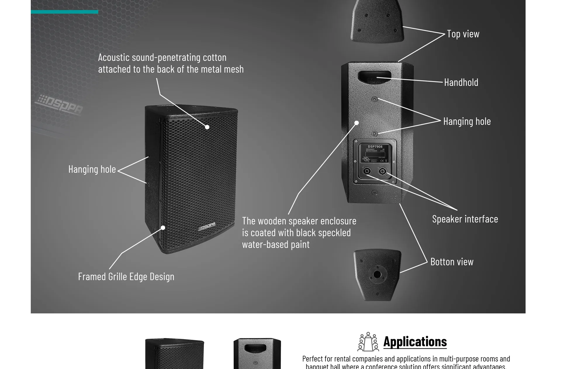 8Ω 150W Professional Conference Speaker - 翻译中...