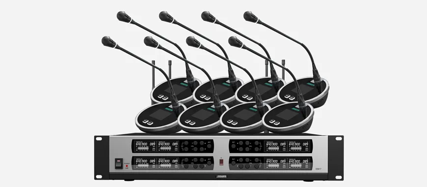 True Diversity UHF Wireless Microphone System (8 rechargable desktop mic) - 翻译中...