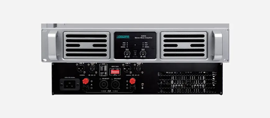 2x300W 2 Channels Stereo Conference Mixer Amplifier - 翻译中...