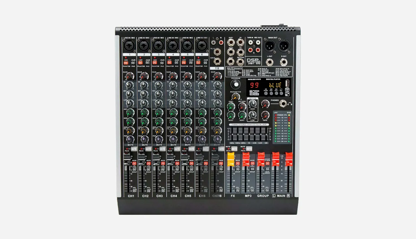 2 Group 8-Channel Professional Audio Mixer - 翻译中...